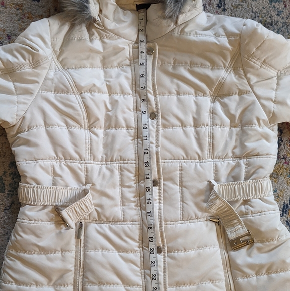 Like New INTL d.e.t.a.i.l.s White Longer Winter Coat Sz XL - Picture 7 of 16